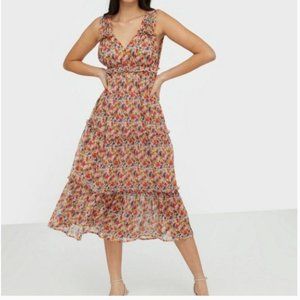 Asos Vila Viana Floral Midi dress Small New
